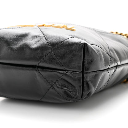 Chanel Shiny Calfskin Quilted Mini Chanel 22 Black 10 of 11