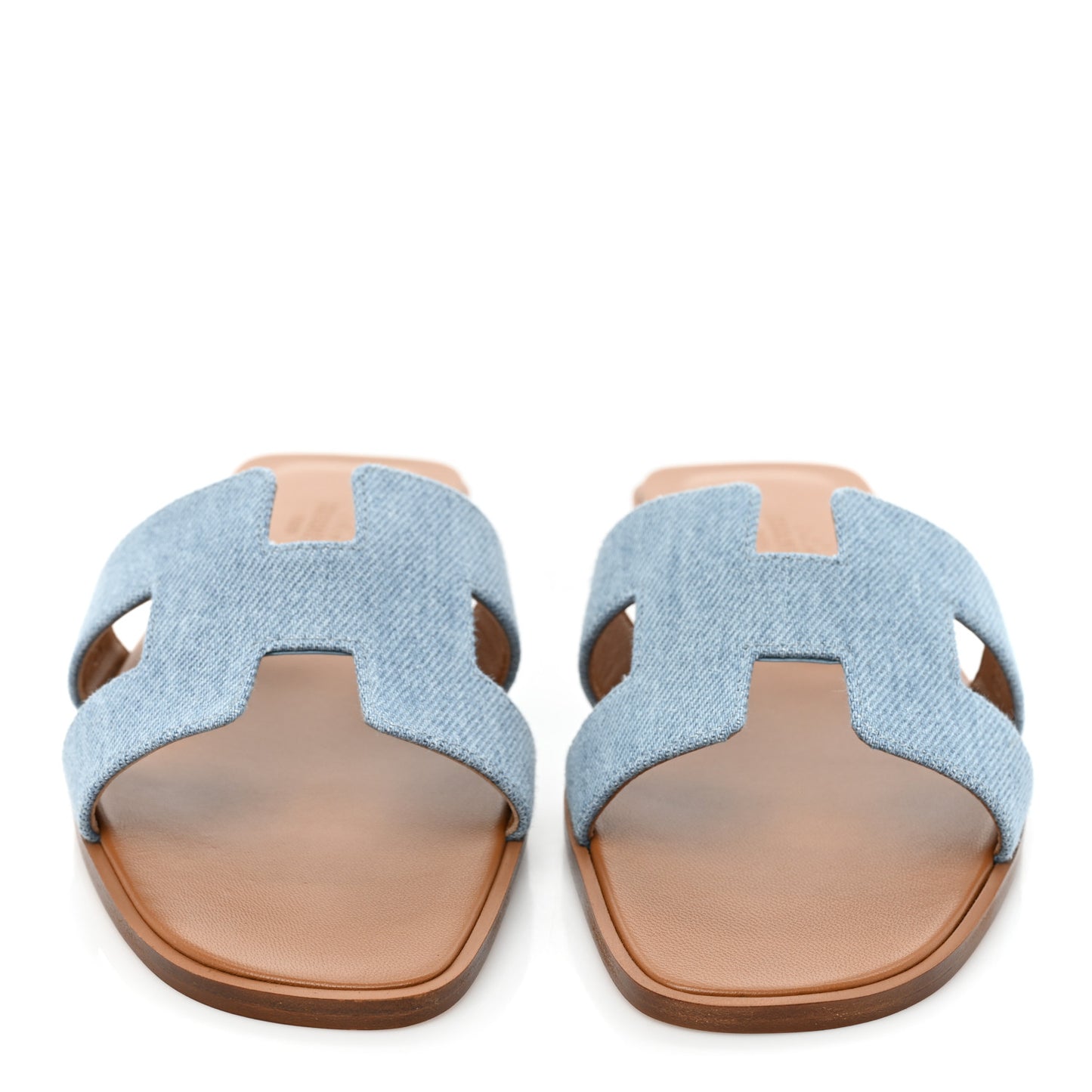 Denim Canvas Oran Sandals 37.5 Bleu Clair