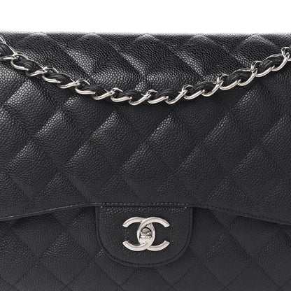 Chanel Caviar Quilted Jumbo Double Flap Black 10 of 11
