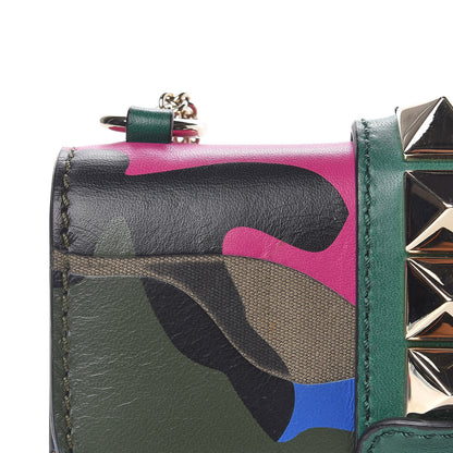 Valentino Garavani Nappa Canvas Camouflage Mini Glam Lock Rockstud Flap Multicolor 9 of 12