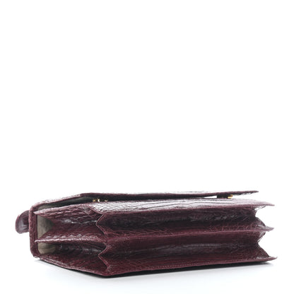 Nancy Gonzalez Crocodile Top Handle Satchel Burgundy 3 of 8