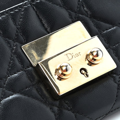 Christian Dior Lambskin Cannage Miss Dior Chain Wallet Black 12 of 13