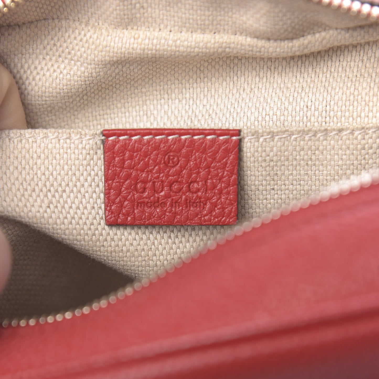 Pebbled Calfskin Small Soho Disco Bag Tabasco Red