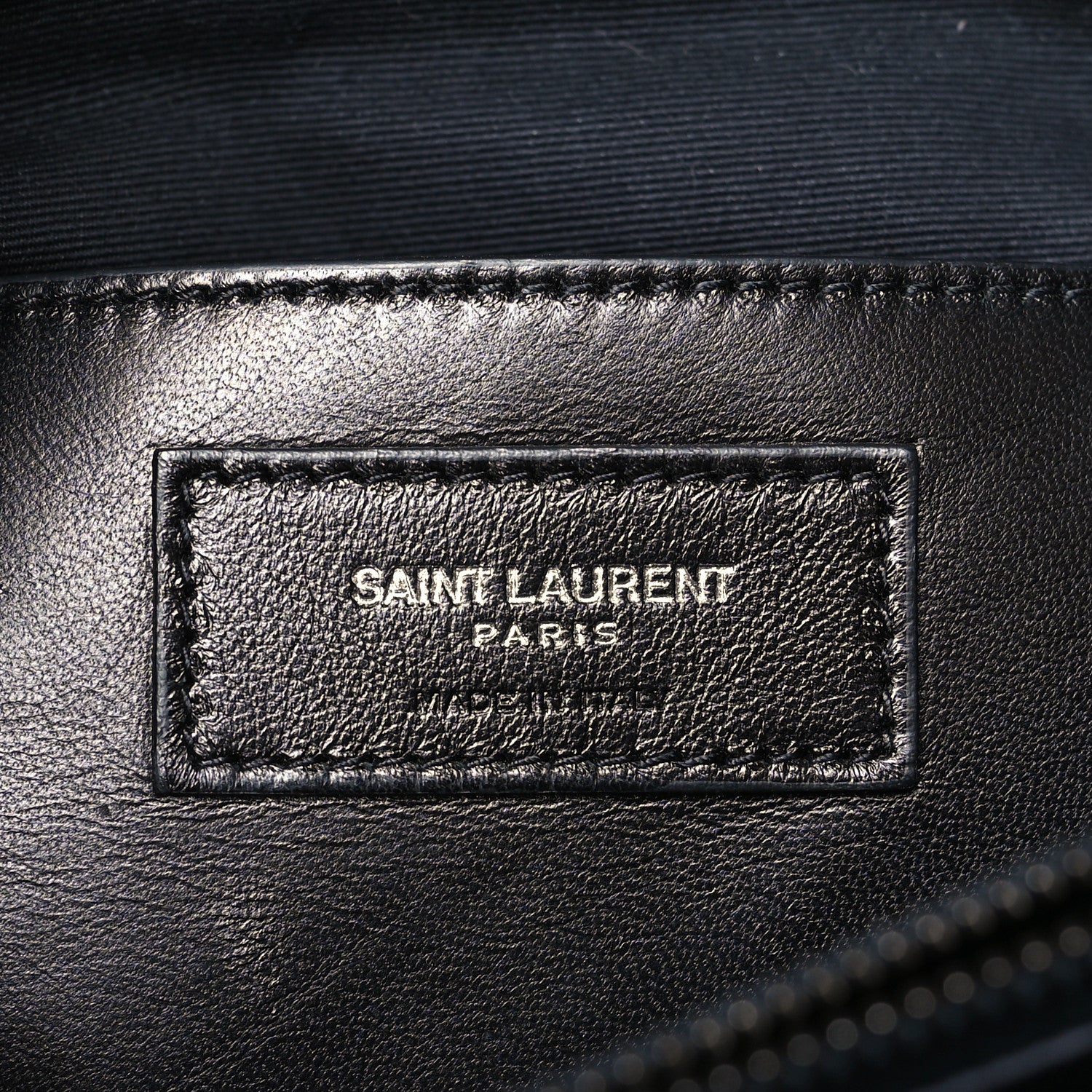 Saint Laurent Calfskin Mixed Matelasse Triquilt Large Monogram Satchel Deep Marine 5 of 10