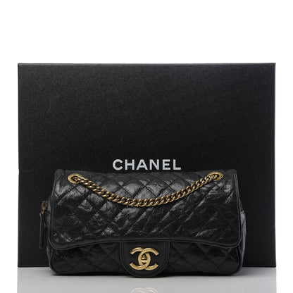 Chanel Crumpled Grained Calfskin Quilted Small Shiva Flap Black 10 of 10