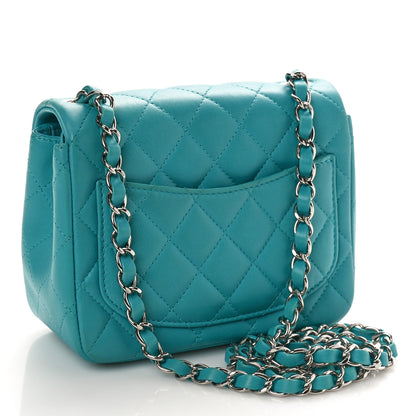 Chanel Lambskin Quilted Mini Square Flap Blue 2 of 10
