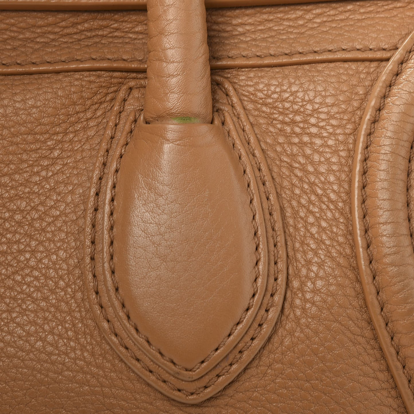 Drummed Calfskin Mini Luggage Camel