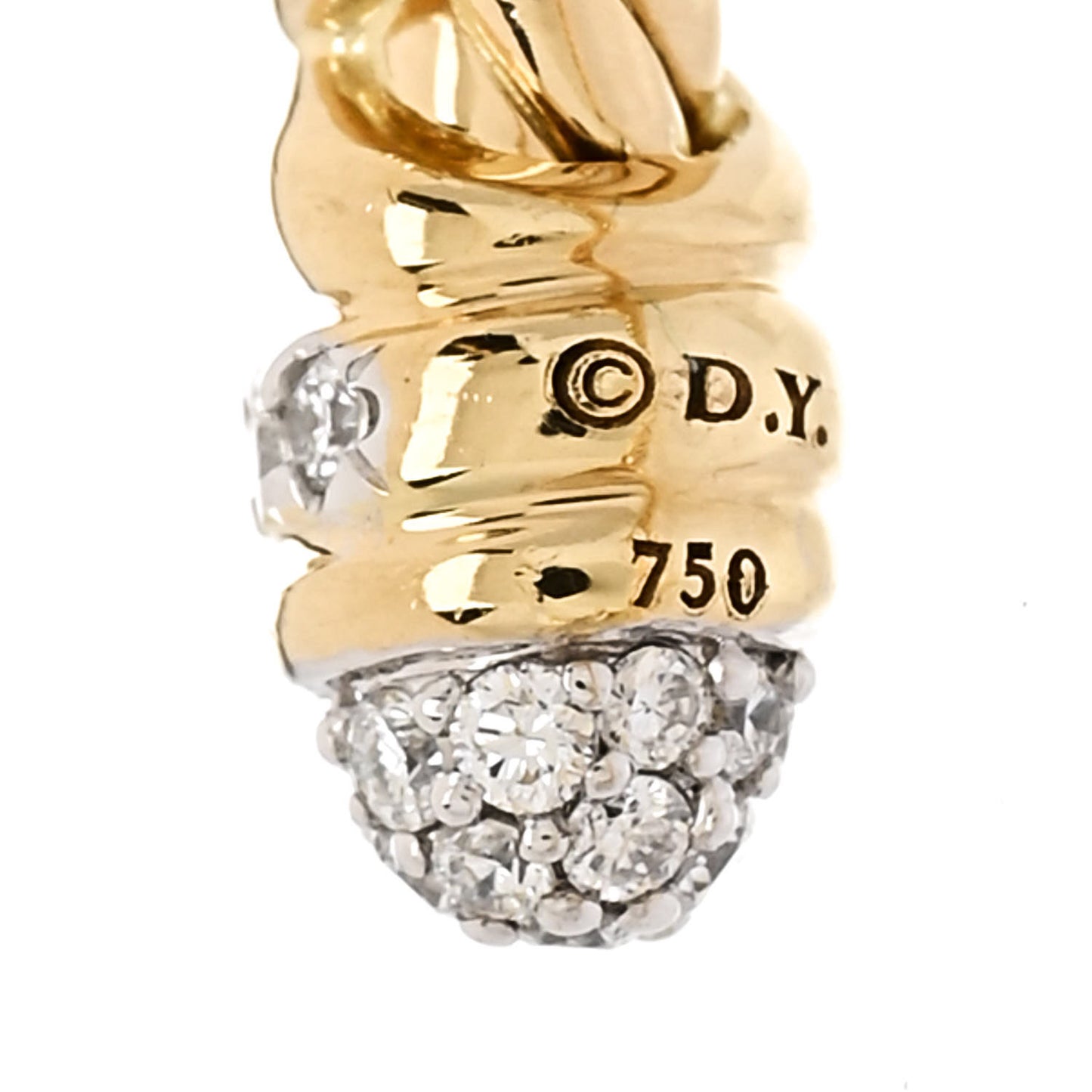 18K Yellow Diamond Petite Helena Open Ring 53 6.5