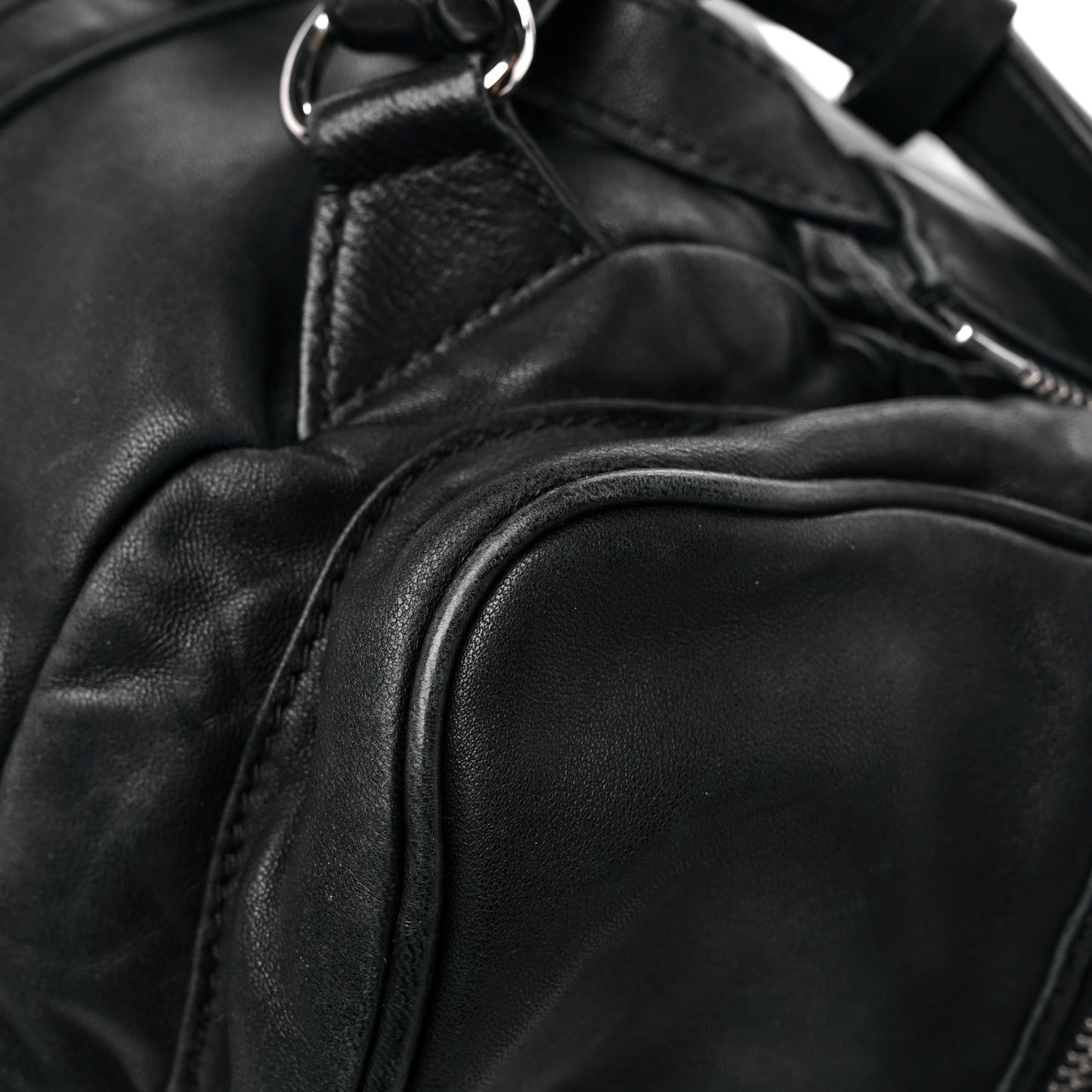 Lambskin Marti Backpack Bag Washed Black Rhodium Hardware