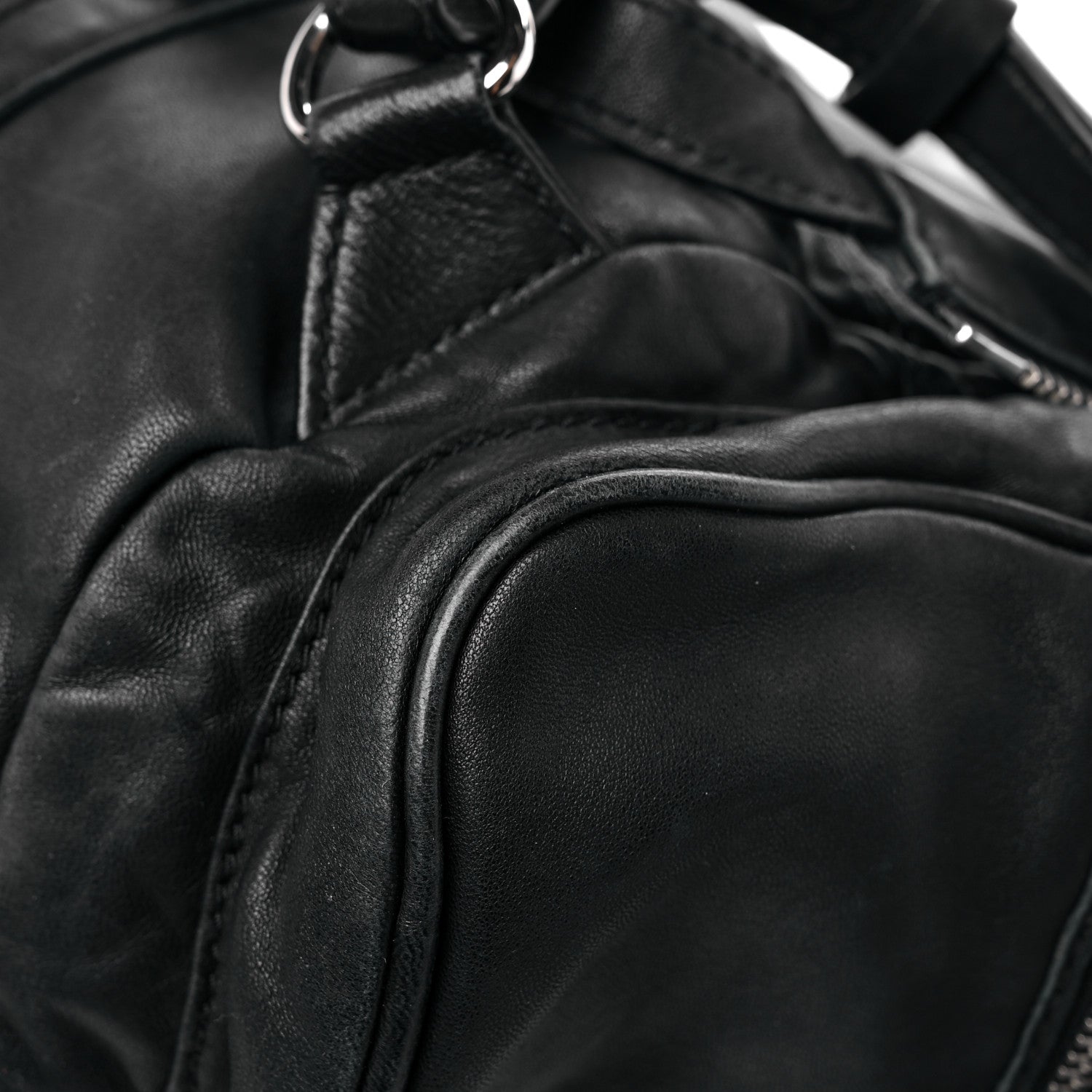 Alexander Wang Lambskin Marti Backpack Bag Washed Black Rhodium Hardware 10 of 19