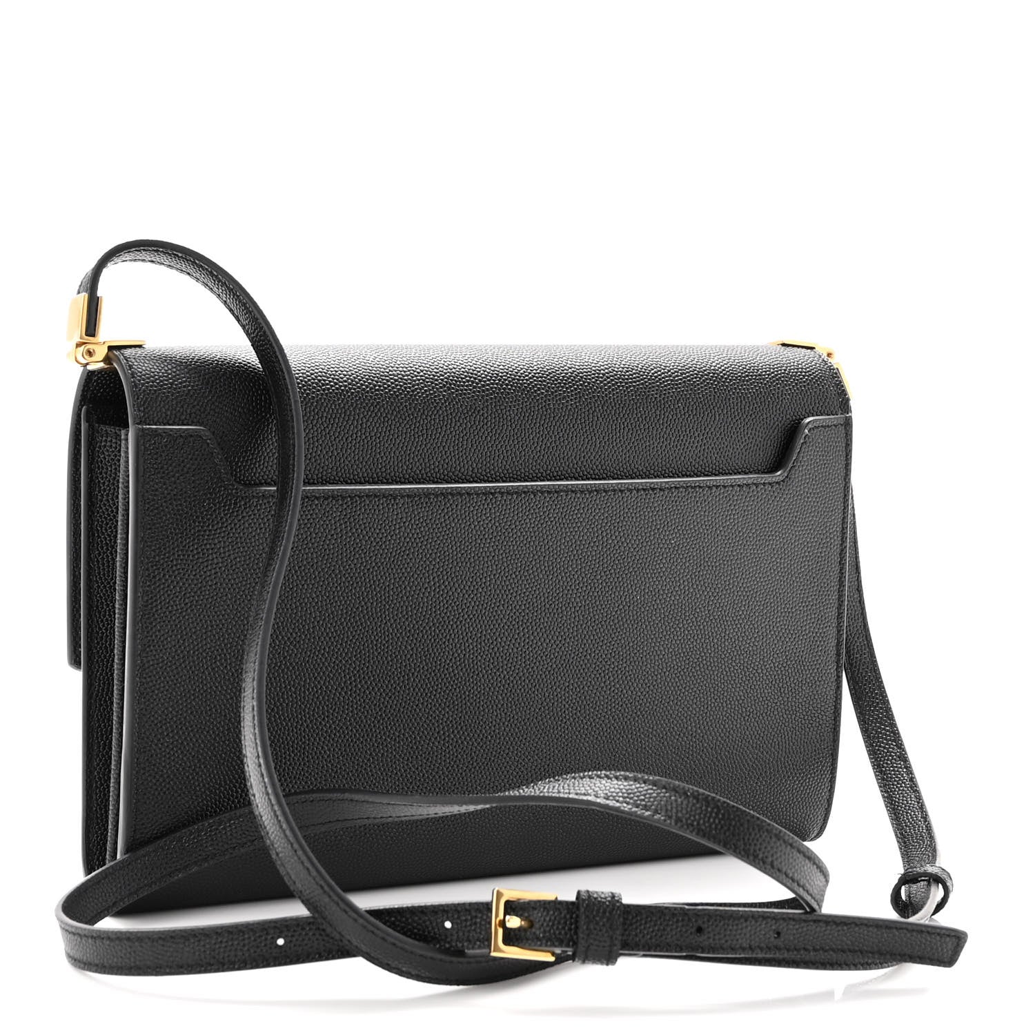 Saint Laurent Grain De Poudre Mini Uptown Crossbody Bag Black 3 of 10