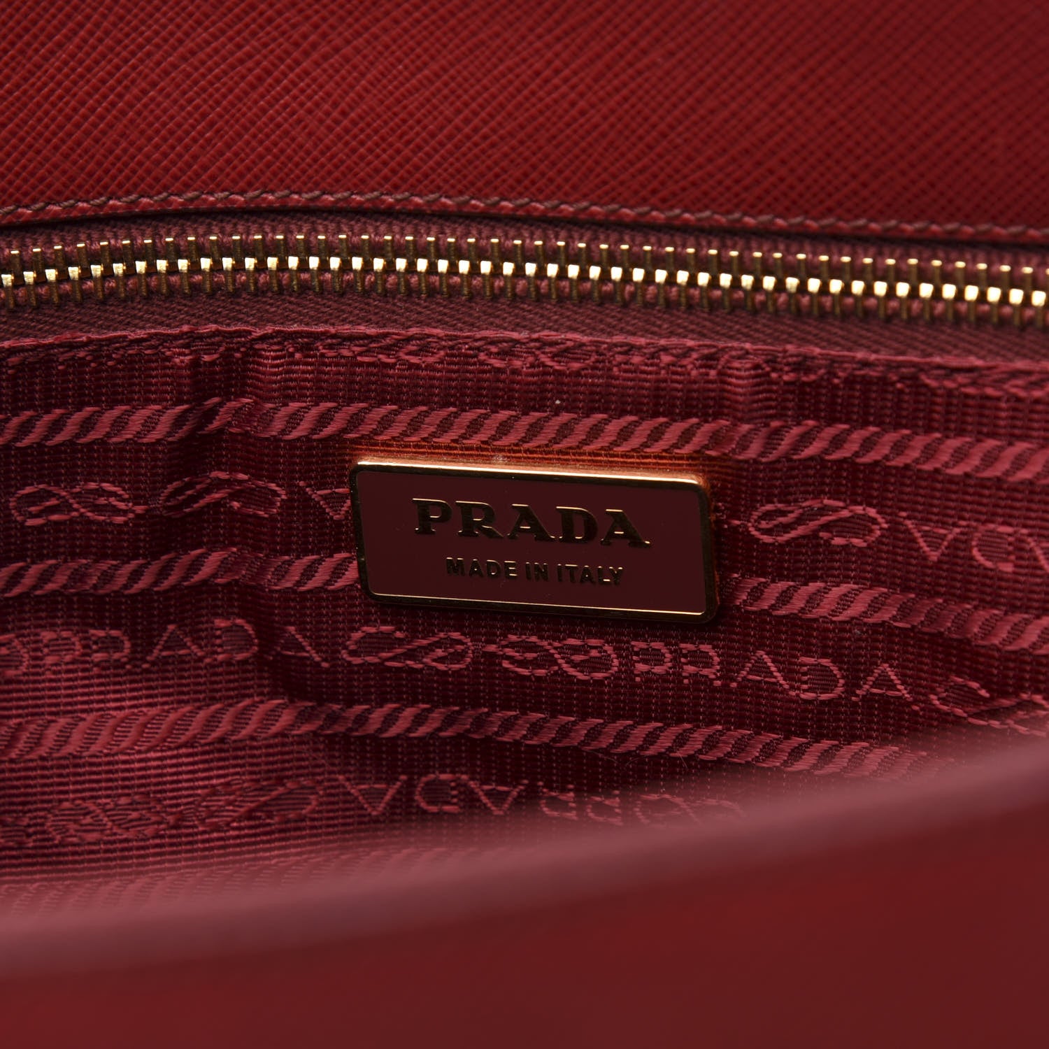 Prada Saffiano Large Galleria Double Zip Tote Fuoco 8 of 11