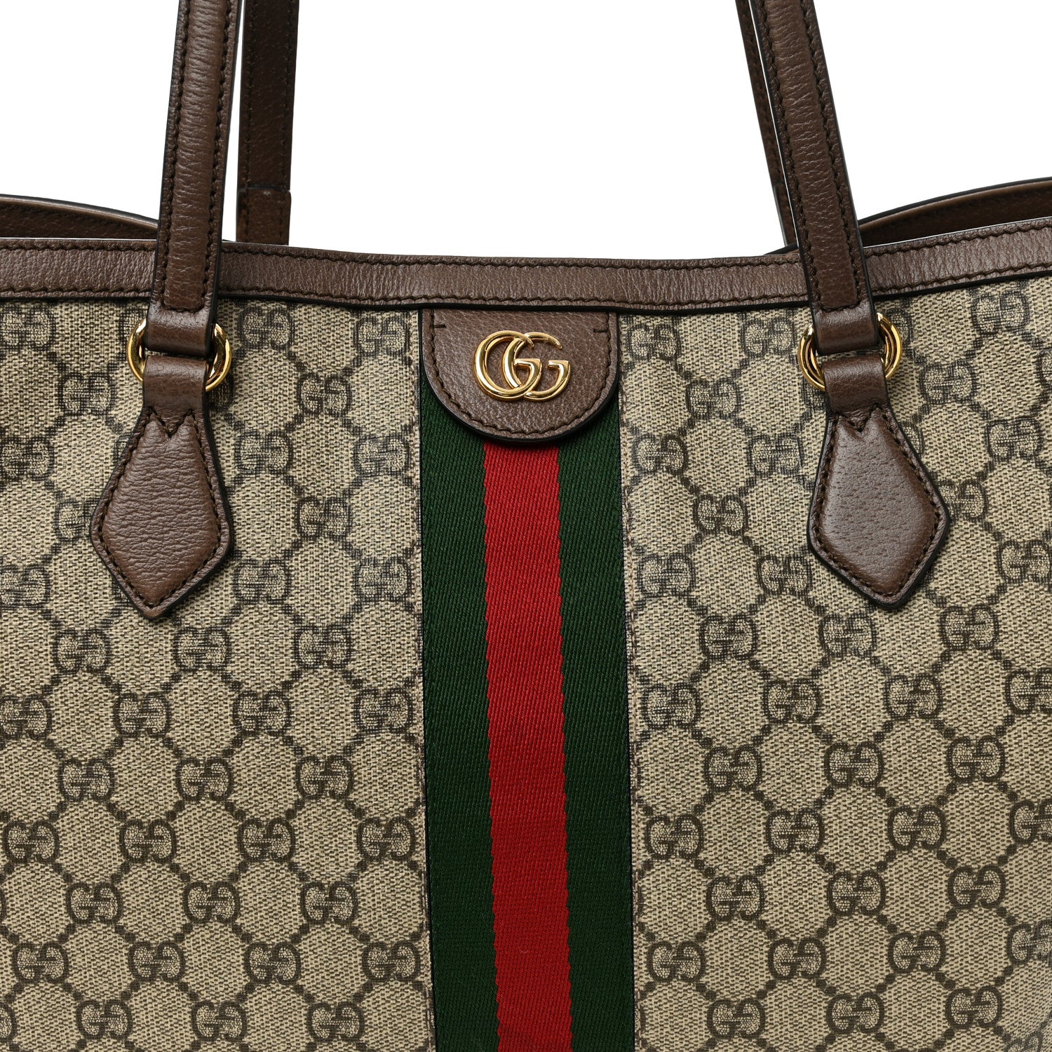 Gucci GG Supreme Monogram Medium Ophidia Shopping Tote Brown 8 of 10