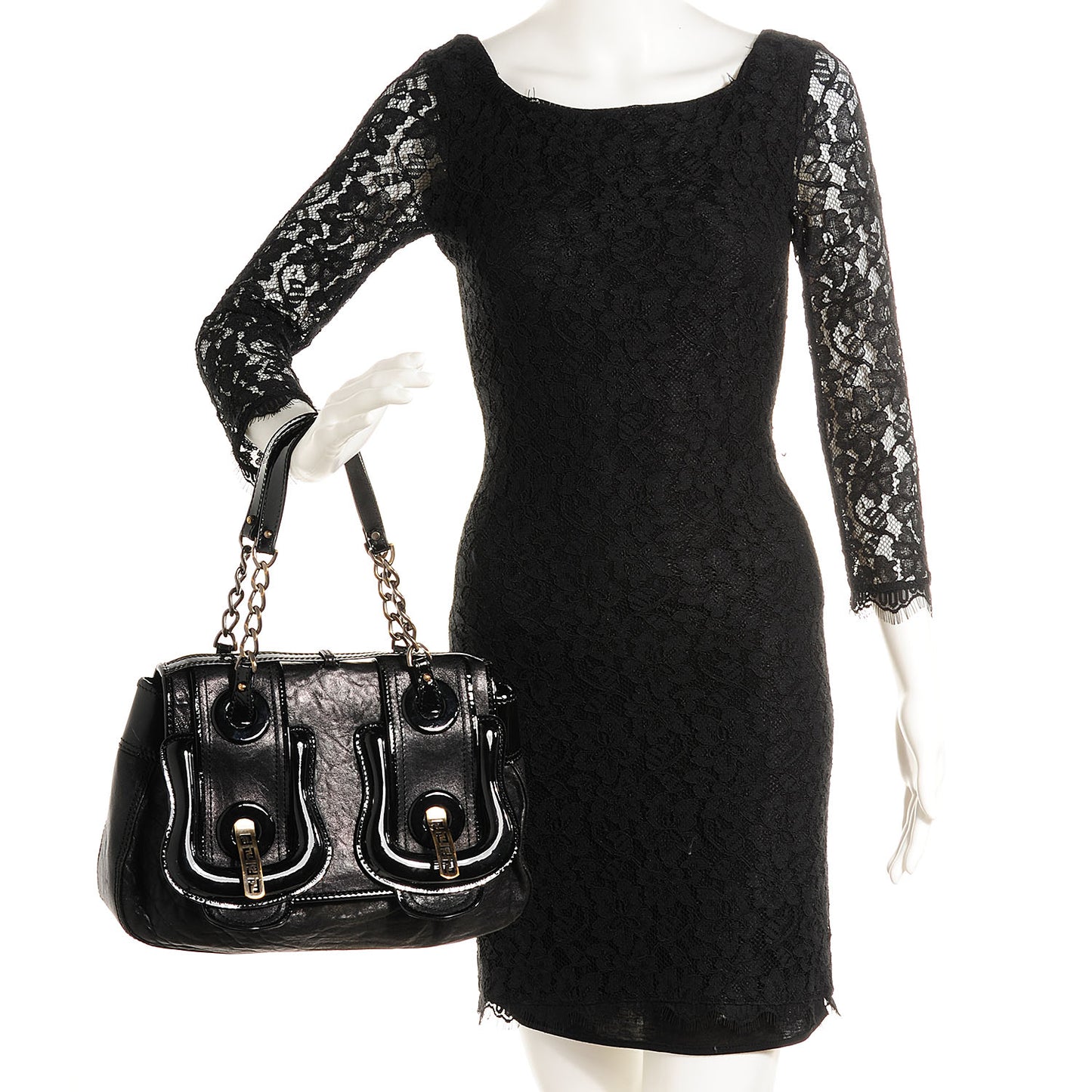 Nappa Patent B Bag Black