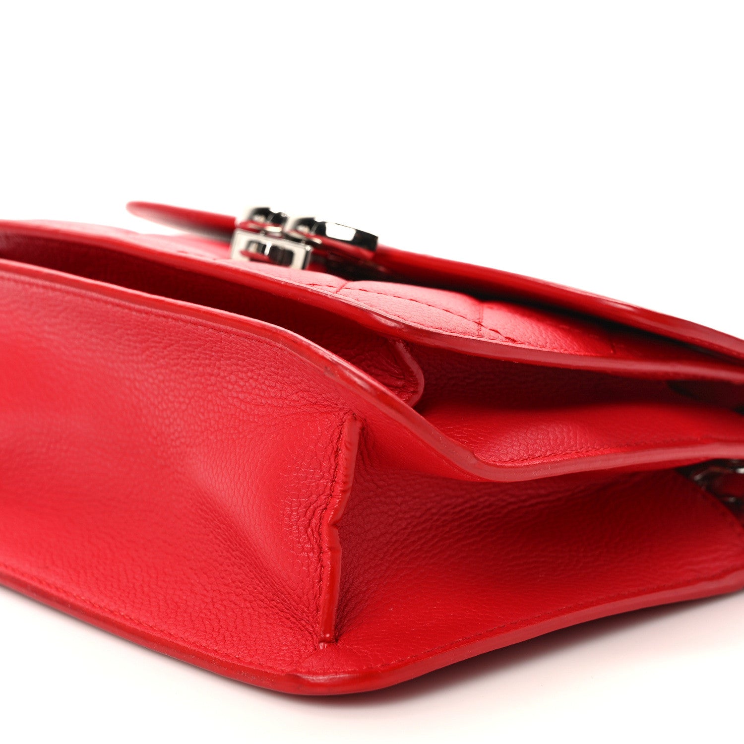 Chanel Grained Calfskin Quilted Small CC Box Flap Red 9 of 9