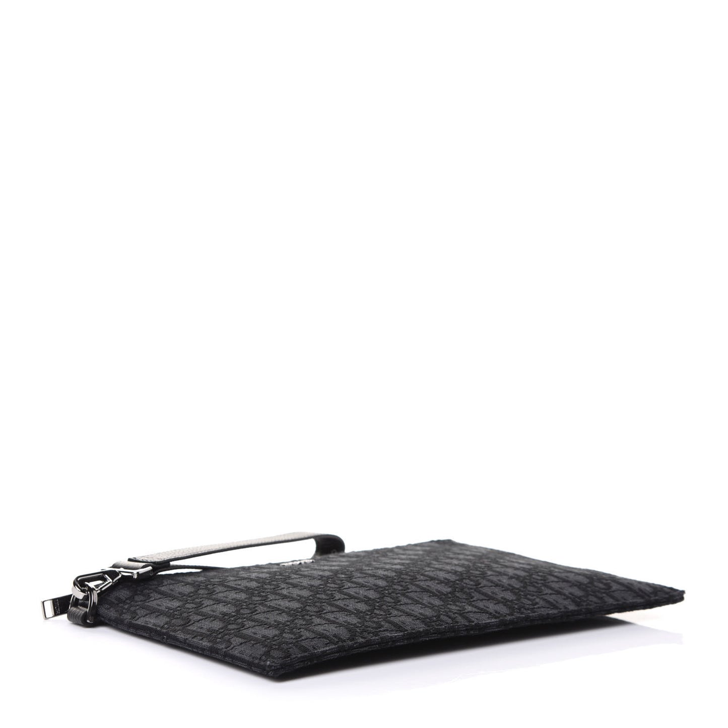 Oblique Jacquard Pouch Black