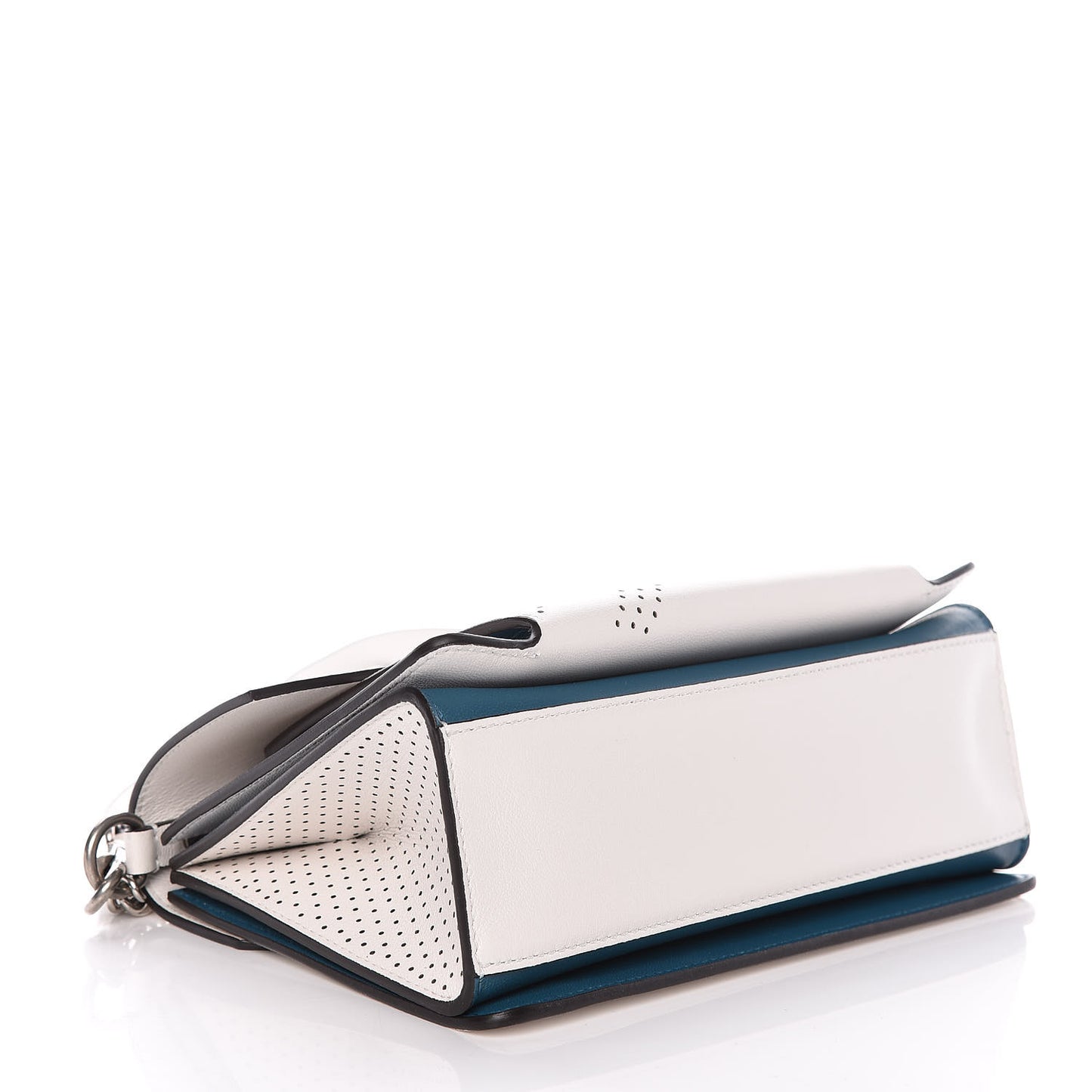 Lambskin Perforated Small GV3 Shoulder Bag White