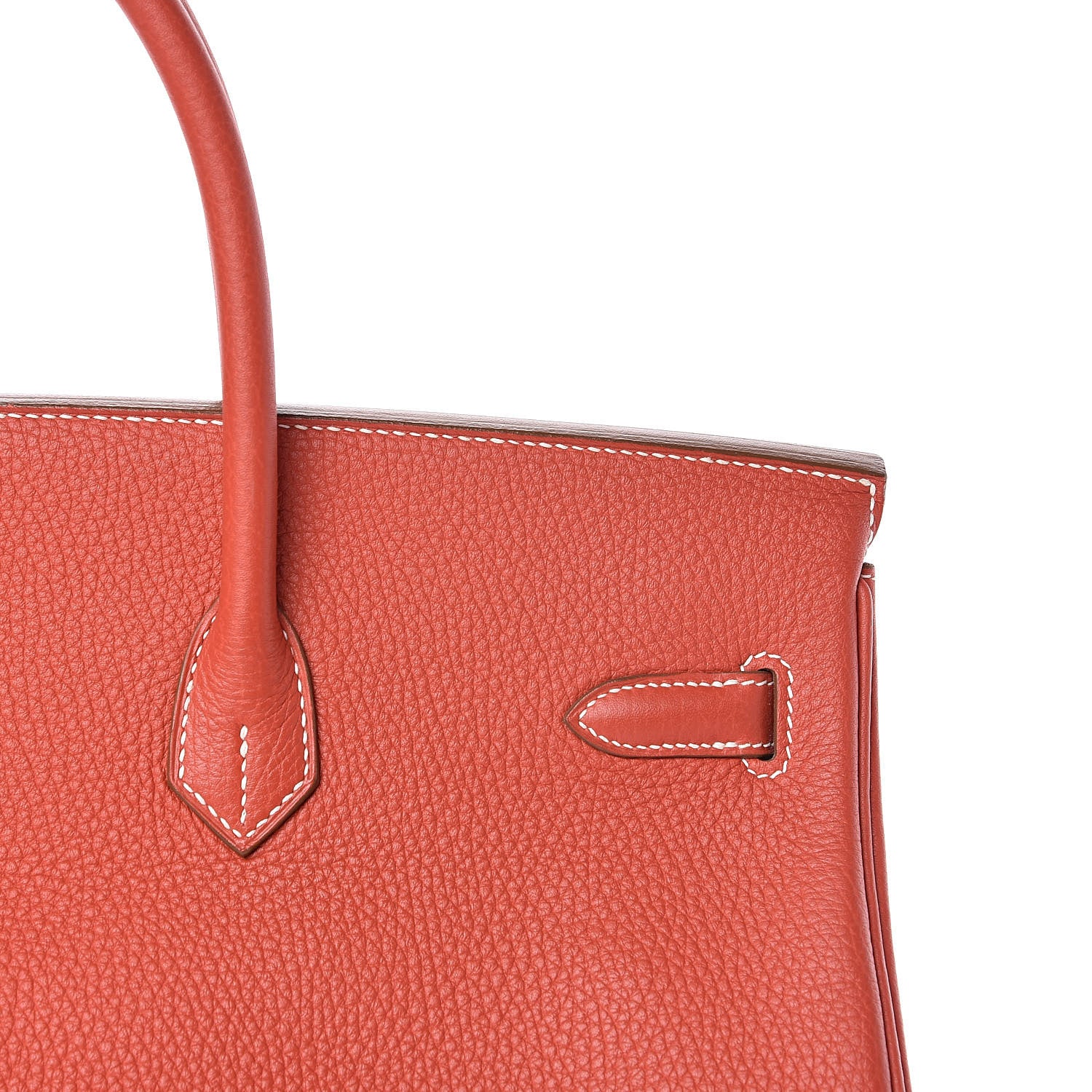 Hermes Togo Casaque Birkin 40 Sanguine White 29 of 31
