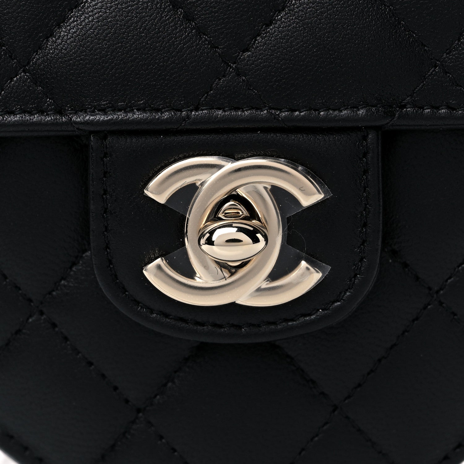 Chanel Lambskin Quilted CC In Love Heart Clutch With Chain Black 11 of 14