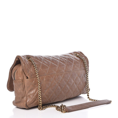 Chanel Crumpled Caviar Quilted Large Shiva Flap Brown 3 of 7