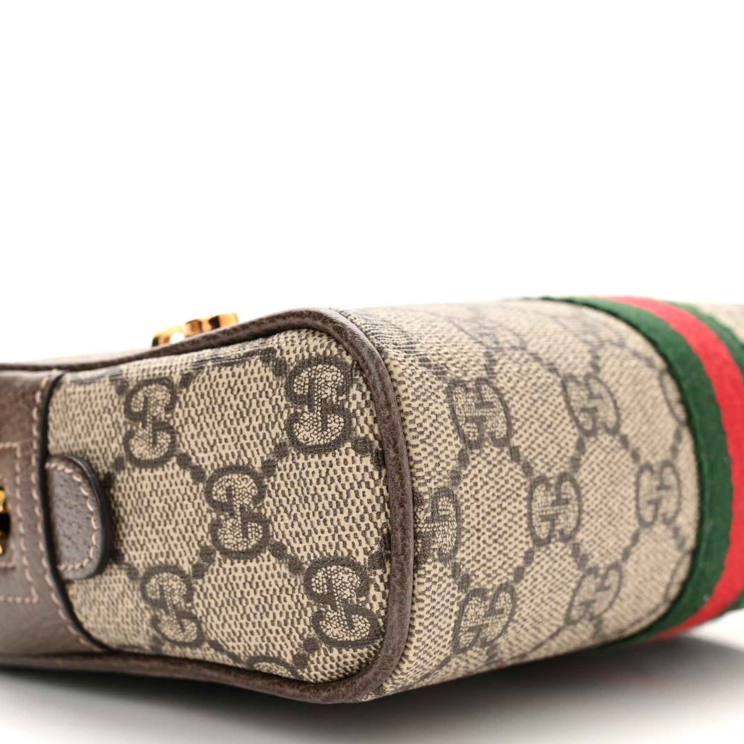 Gucci GG Supreme Monogram Web Small Ophidia Belt Bag 85 34 Dark Brown 9 of 12