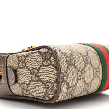 Gucci GG Supreme Monogram Web Small Ophidia Belt Bag 85 34 Dark Brown 9 of 12