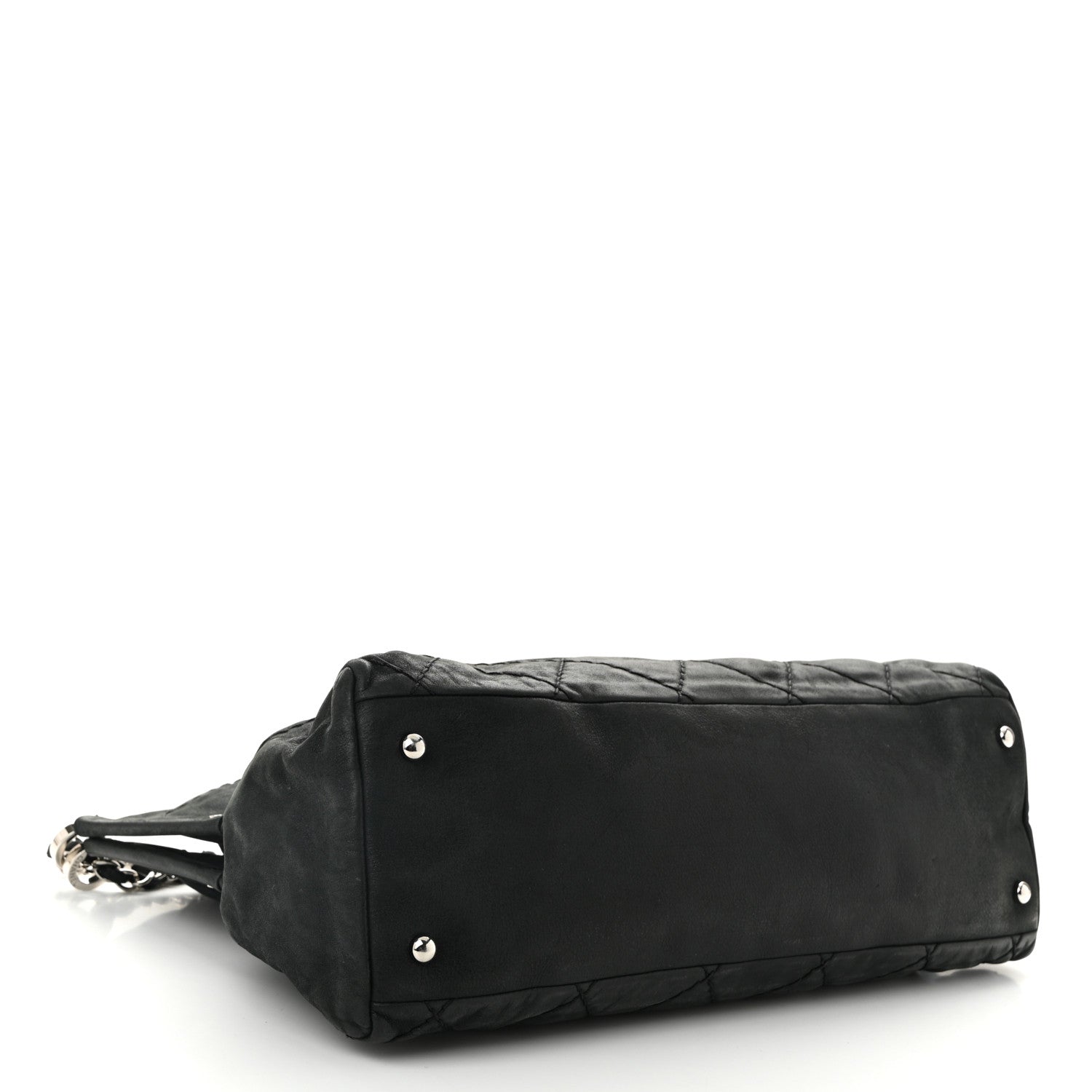 Chanel Iridescent Calfskin Quilted Small Sea Hit Tote Black 4 of 10