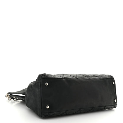 Chanel Iridescent Calfskin Quilted Small Sea Hit Tote Black 4 of 10