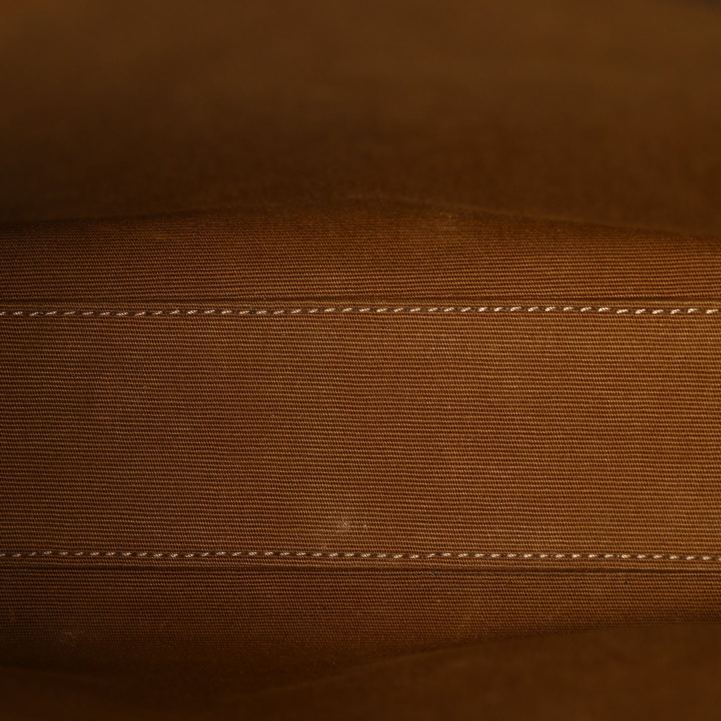 Triomphe Canvas Calfskin Small Vertical Cabas Tan