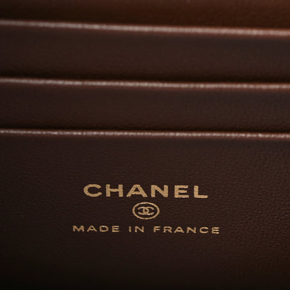 Chanel Tweed Small Top Handle Vanity Case With Chain Brown Multicolor 6 of 11