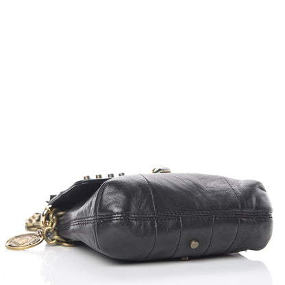 Lanvin Lambskin Patchwork Studded Mini Happy Pop Crossbody Black 4 of 9