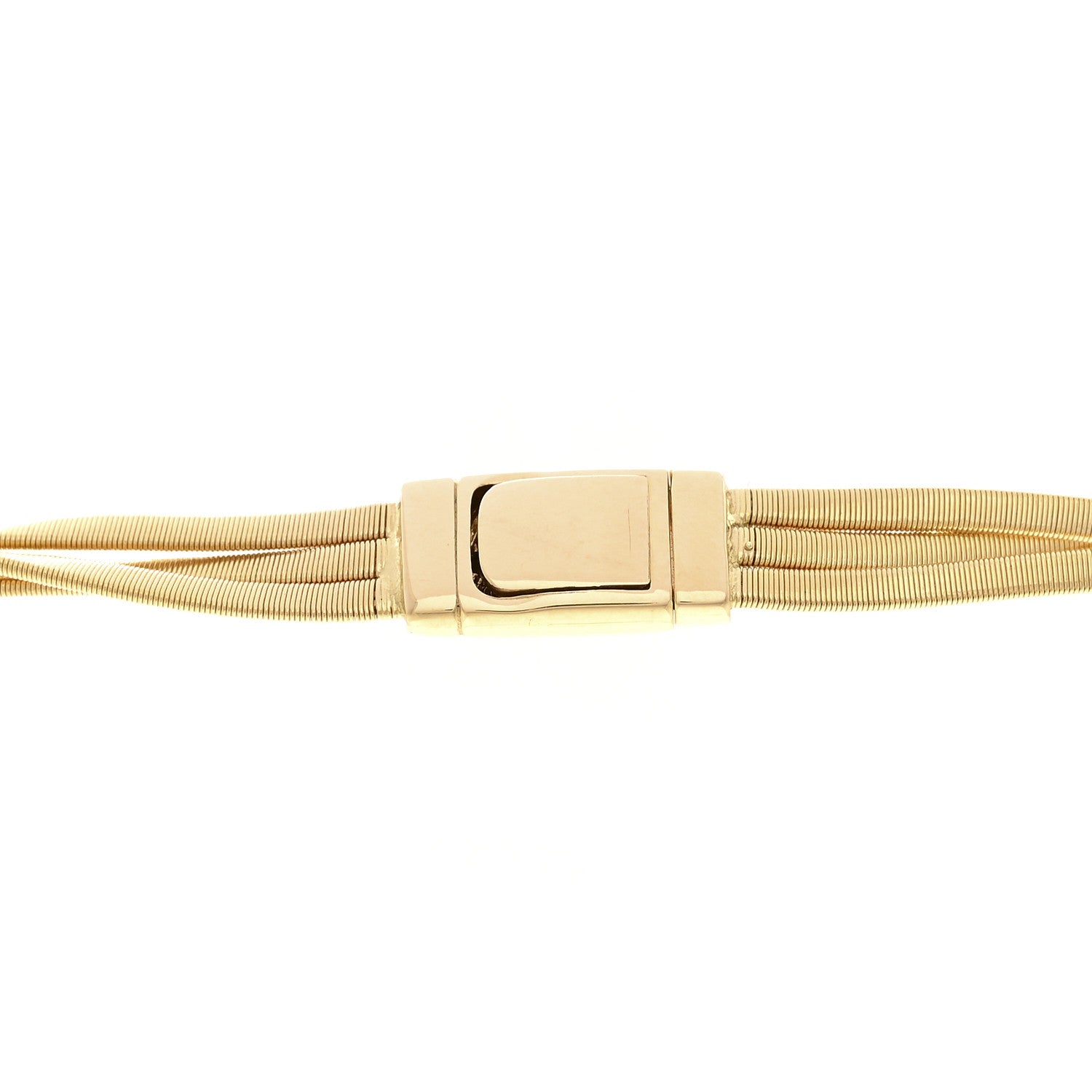 Marco Bicego 18K Yellow Gold Three Srand Coil Necklace 4 of 5