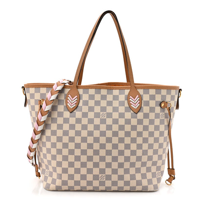 Louis Vuitton Damier Azur Braided Neverfull MM Orange 1 of 14