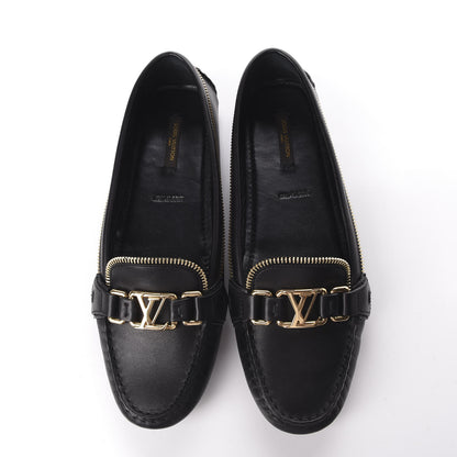 Louis Vuitton Calfskin Zipper Oxford Loafers 40 Black 5 of 12