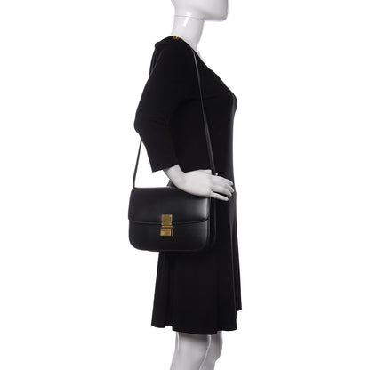 Celine Box Calfskin Medium Classic Box Flap Bag Black 2 of 16