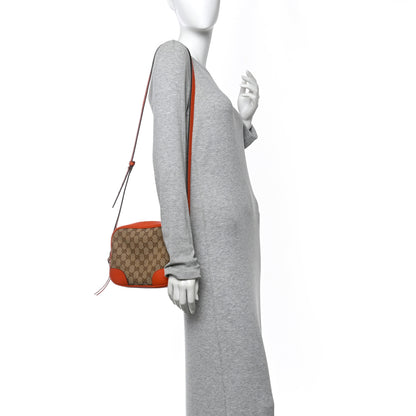 Gucci Monogram Dollar Calfskin Mini Bree Messenger Bag Beige Ebony Sun Orange 2 of 13