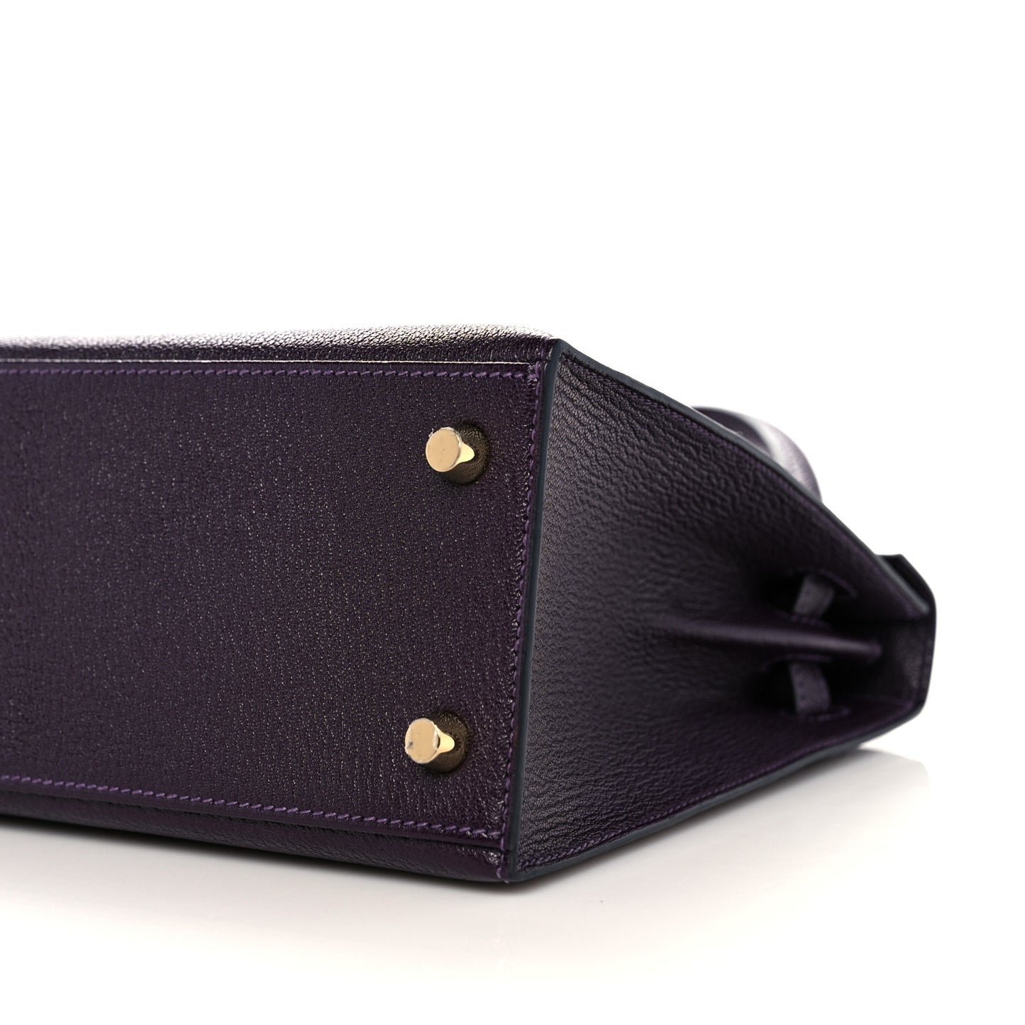 Chevre Mysore Horseshoe Kelly Sellier 25 Raisin Gris Perle