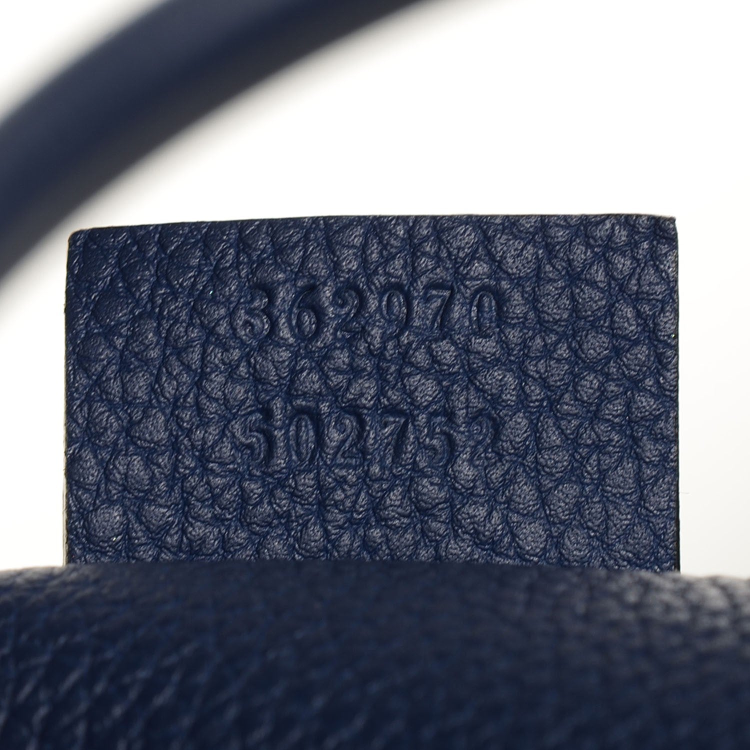 Gucci Soft Calfskin Medium Jackie Top Handle Bag Classic Blue Marine 7 of 7