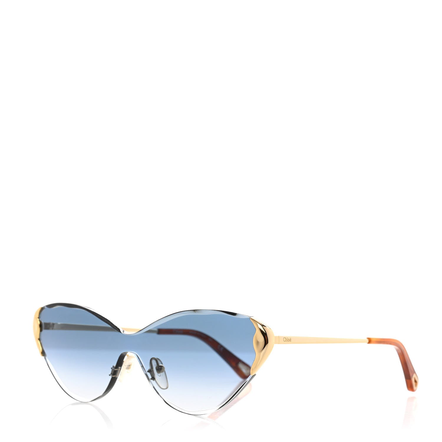 Chloe Metal Cat Eye Sunglasses CE163S Gold 1 of 7