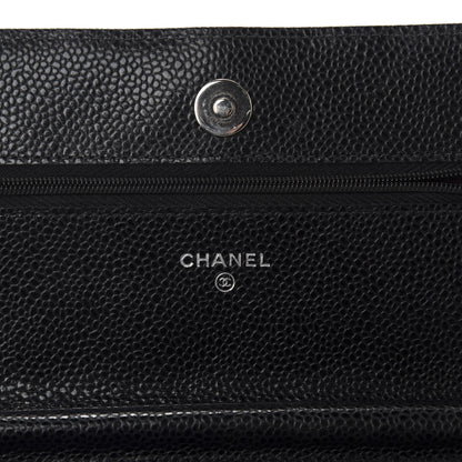 Chanel Caviar Quilted Wallet On Chain WOC Black 8 of 12