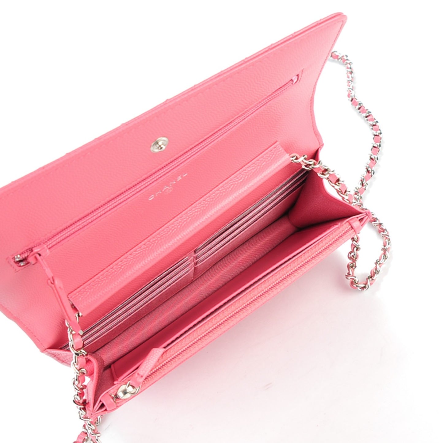 Caviar Chevron Wallet On Chain WOC Pink