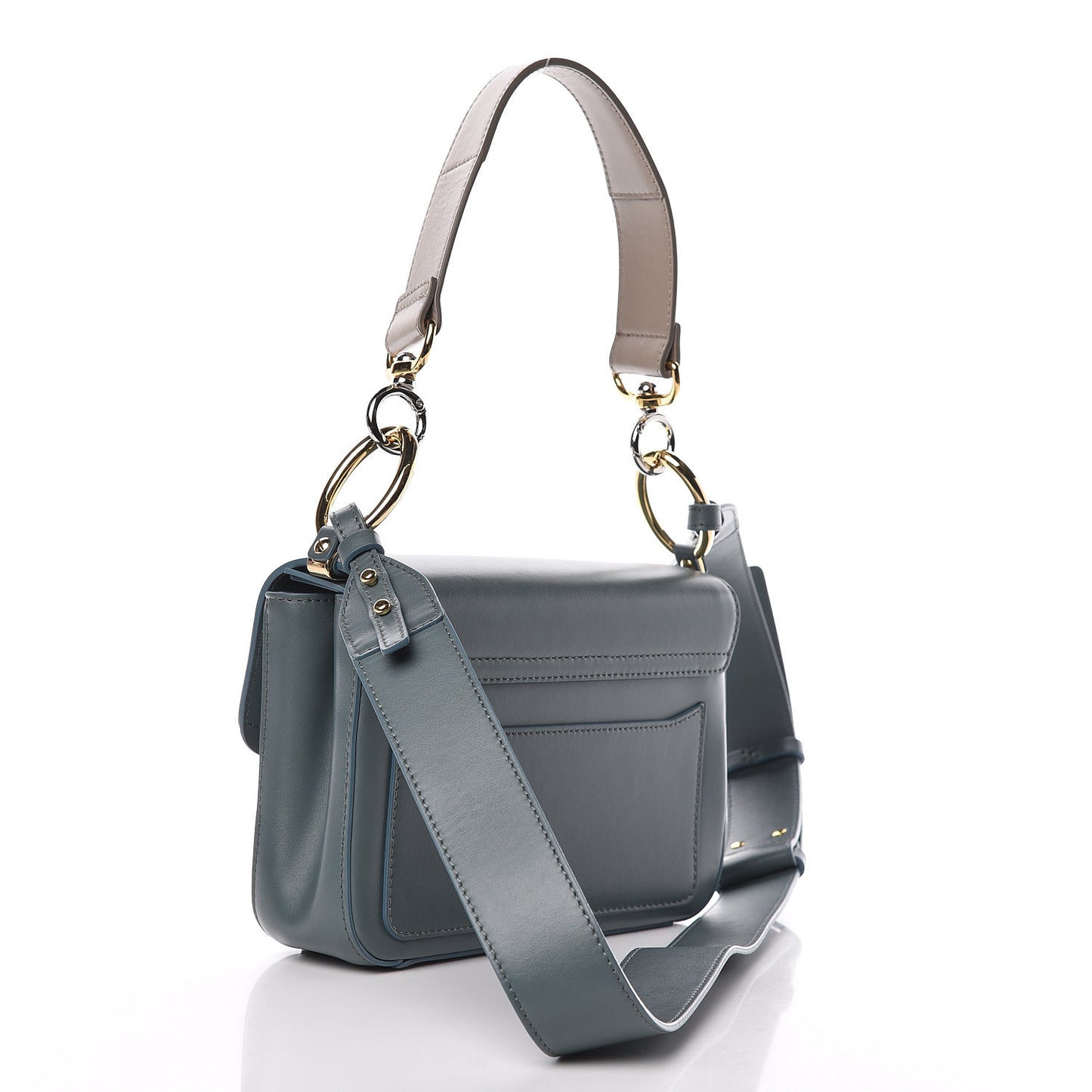 Calfskin Small C Double Carry Cloudy Blue