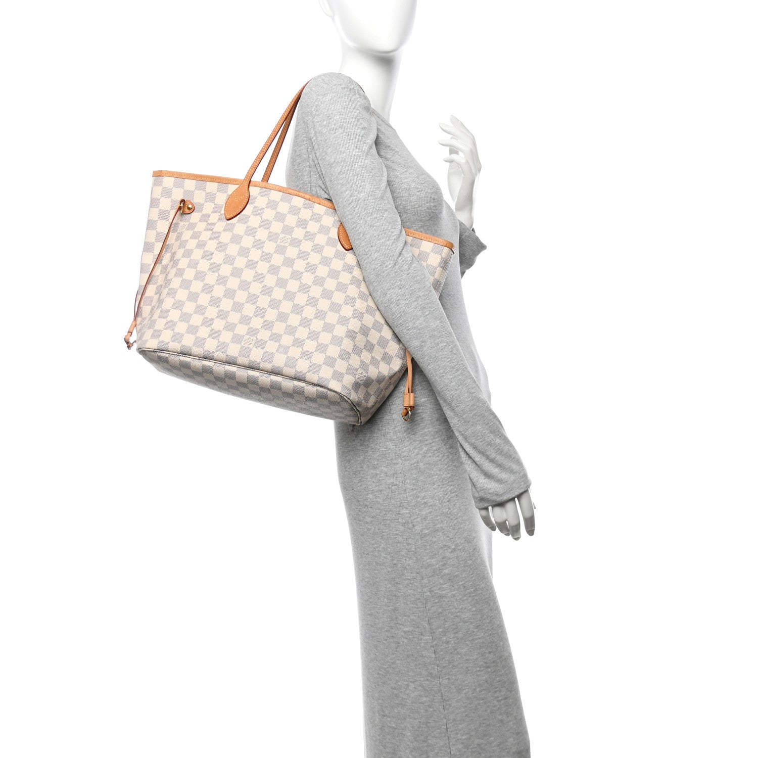 Louis Vuitton Damier Azur Neo Neverfull MM Rose Ballerine 2 of 11