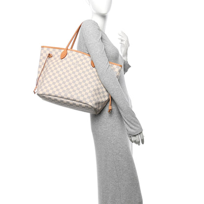 Louis Vuitton Damier Azur Neo Neverfull MM Rose Ballerine 2 of 11
