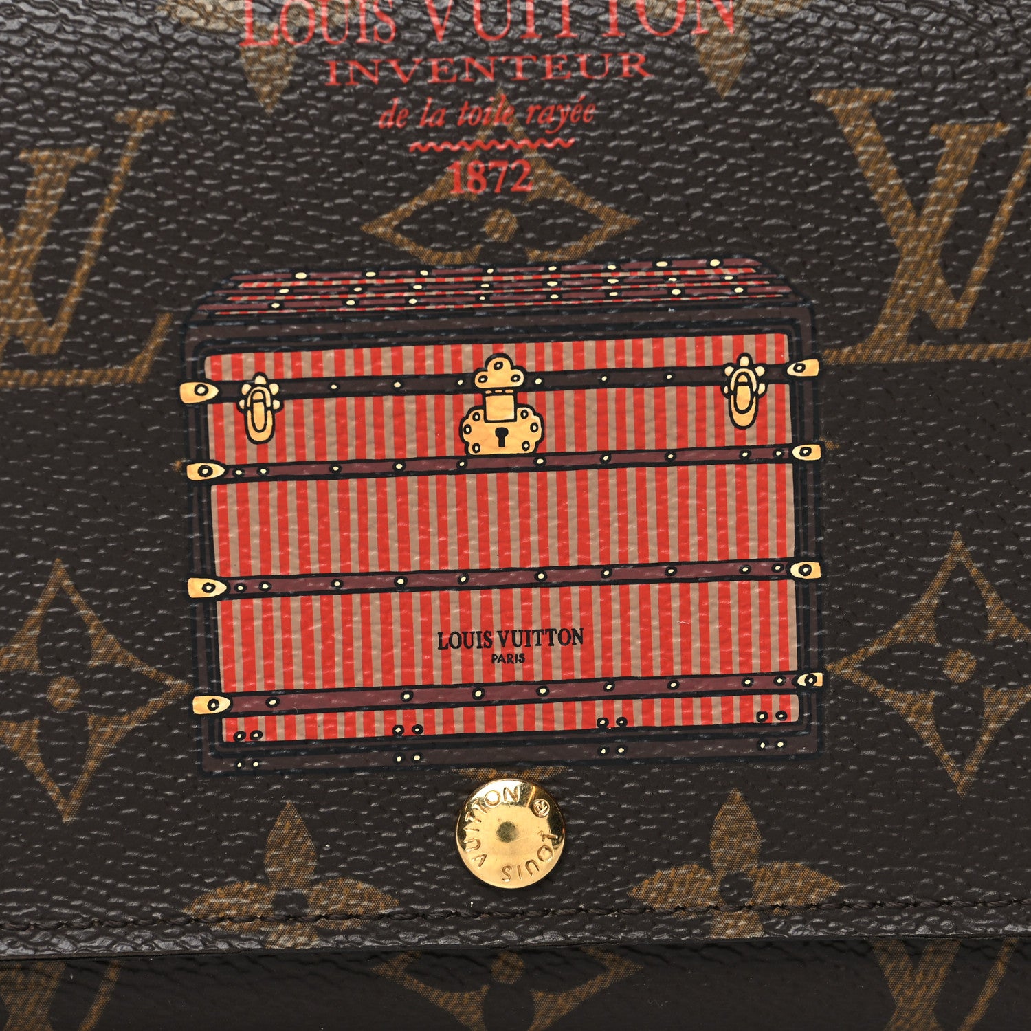 Louis Vuitton Monogram Trunks and Locks Sarah Wallet 7 of 8