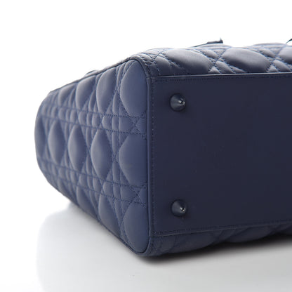 Christian Dior Ultra Matte Calfskin Cannage Medium Lady Dior Blue 8 of 10