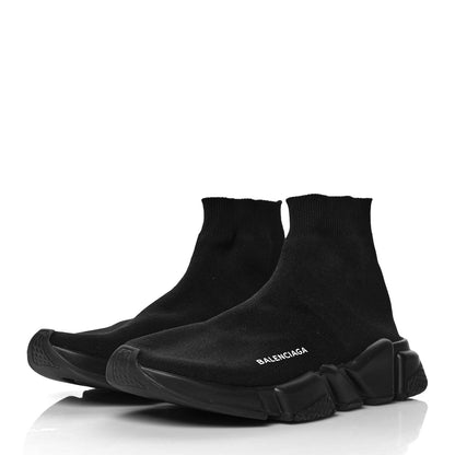 Balenciaga Laminated Knit Womens Speed Sneakers 41 Black 3 of 6