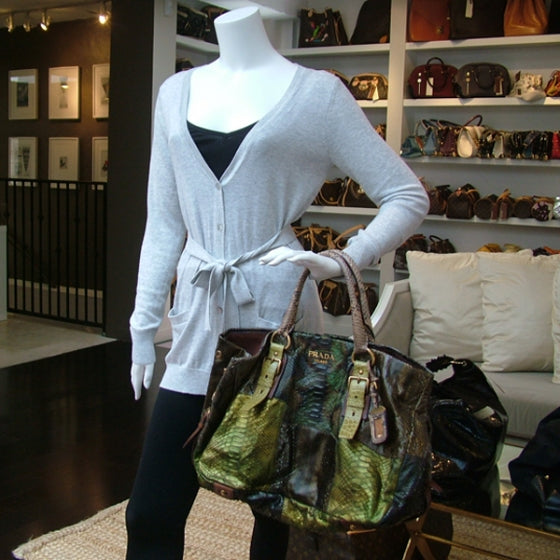 Python Patch Shopper Tote Militare
