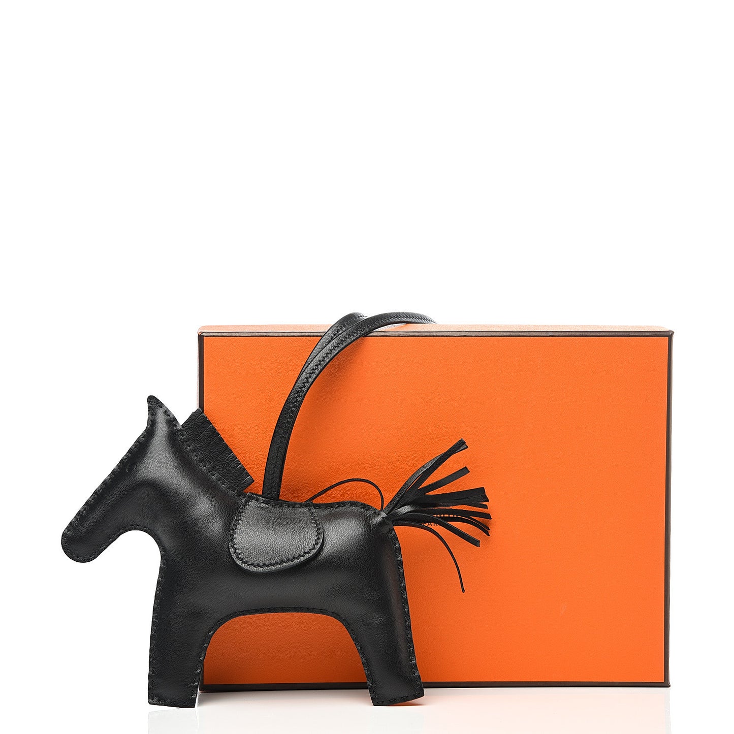Milo Lambskin Grigri Rodeo Horse Bag Charm GM So Black