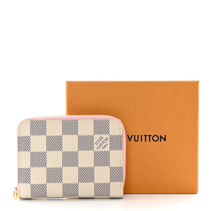 Louis Vuitton Damier Azur Zippy Coin Purse Rose Ballerine 8 of 8